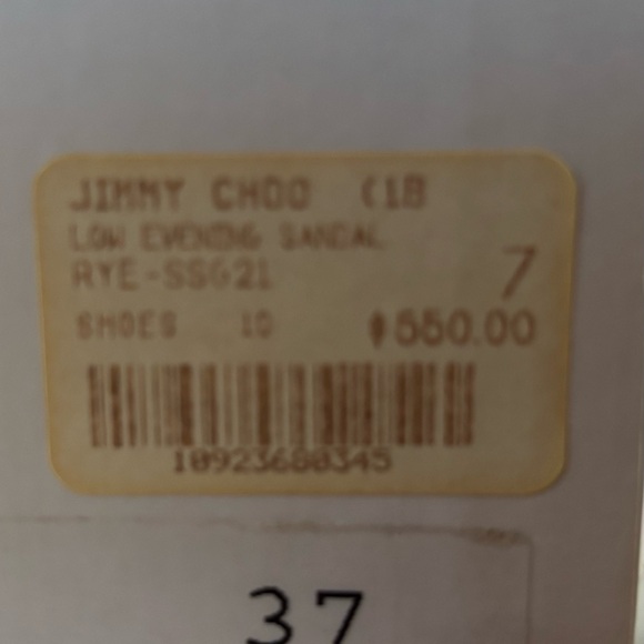 Jimmy Choo Black Strappy Satin 3” Heel EUR: 37 US: 7.  EUC. Has Box & Dustbag.